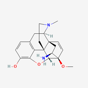 molecular formula C20H24N2O3 B1259471 6,14-Ethenomorphinan-3-ol, 7-amino-4,5-epoxy-6-methoxy-17-methyl-, (5alpha,7alpha)- CAS No. 87453-63-2