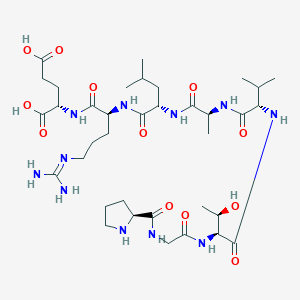 molecular formula C36H63N11O12 B12594715 L-Prolylglycyl-L-threonyl-L-valyl-L-alanyl-L-leucyl-N~5~-(diaminomethylidene)-L-ornithyl-L-glutamic acid CAS No. 627863-60-9