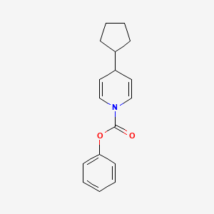 molecular formula C17H19NO2 B12594733 Phenyl 4-cyclopentylpyridine-1(4H)-carboxylate CAS No. 651053-59-7