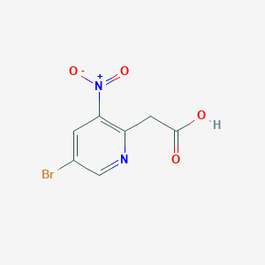 molecular formula C7H5BrN2O4 B12594735 (5-Bromo-3-nitro-pyridin-2-YL)-acetic acid CAS No. 886372-82-3