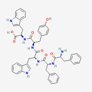 molecular formula C49H49N7O7 B12594751 D-Phenylalanyl-D-phenylalanyl-D-tryptophyl-D-tyrosyl-D-tryptophan CAS No. 644996-87-2