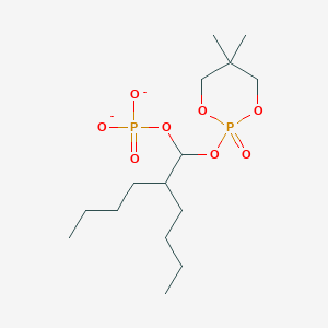 molecular formula C15H30O8P2-2 B12594811 2-Butyl-1-[(5,5-dimethyl-2-oxo-1,3,2lambda~5~-dioxaphosphinan-2-yl)oxy]hexyl phosphate CAS No. 879084-84-1