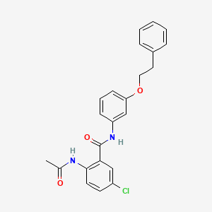 2-Acetamido-5-chloro-N-[3-(2-phenylethoxy)phenyl]benzamide