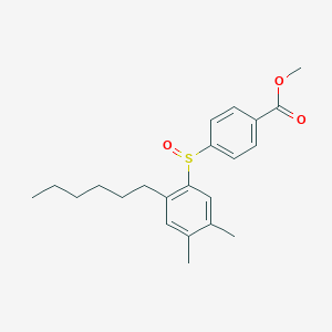 Methyl 4-(2-hexyl-4,5-dimethylbenzene-1-sulfinyl)benzoate