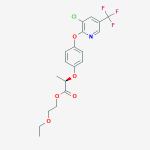 molecular formula C19H19ClF3NO5 B1259485 2-ethoxyethyl (2R)-2-(4-{[3-chloro-5-(trifluoromethyl)pyridin-2-yl]oxy}phenoxy)propanoate 