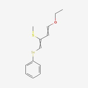 {[4-Ethoxy-2-(methylsulfanyl)buta-1,3-dien-1-yl]selanyl}benzene