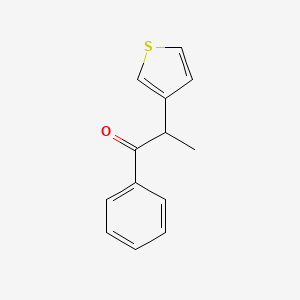 molecular formula C13H12OS B12594880 1-Phenyl-2-(thiophen-3-yl)propan-1-one CAS No. 873335-99-0