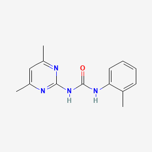 molecular formula C14H16N4O B12594891 N-(4,6-Dimethylpyrimidin-2-yl)-N'-(2-methylphenyl)urea CAS No. 616208-69-6