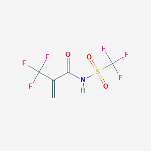 molecular formula C5H3F6NO3S B12594912 N-(Trifluoromethanesulfonyl)-2-(trifluoromethyl)prop-2-enamide CAS No. 581804-49-1