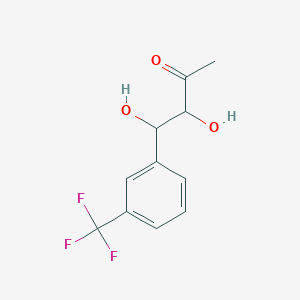 molecular formula C11H11F3O3 B12594918 3,4-Dihydroxy-4-[3-(trifluoromethyl)phenyl]butan-2-one CAS No. 645389-28-2