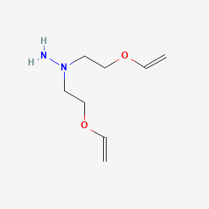 molecular formula C8H16N2O2 B12594923 Hydrazine, 1,1-bis[2-(ethenyloxy)ethyl]- CAS No. 651059-54-0