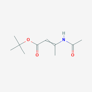 molecular formula C10H17NO3 B12594949 Tert-butyl 3-acetamidobut-2-enoate CAS No. 602302-54-5