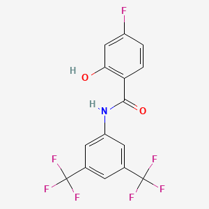 N-[3,5-Bis(trifluoromethyl)phenyl]-4-fluoro-2-hydroxybenzamide