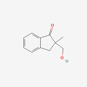 molecular formula C11H12O2 B12595001 1H-Inden-1-one, 2,3-dihydro-2-(hydroxymethyl)-2-methyl- CAS No. 648903-54-2