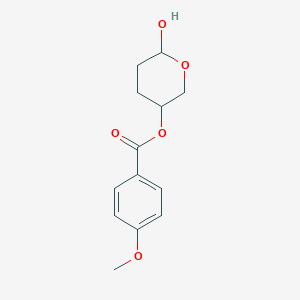 molecular formula C13H16O5 B12595009 6-Hydroxyoxan-3-yl 4-methoxybenzoate CAS No. 645412-85-7