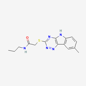 Acetamide,2-[(8-methyl-2H-1,2,4-triazino[5,6-B]indol-3-YL)thio]-N-propyl-