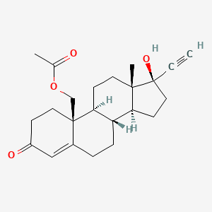 [(8R,9S,10S,13S,14S,17R)-17-Ethynyl-17-hydroxy-13-methyl-3-oxo-2,6,7,8,9,11,12,14,15,16-decahydro-1H-cyclopenta[a]phenanthren-10-yl]methyl acetate