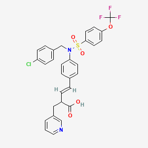 3-Pyridinepropanoic acid,a-[(1E)-2-[4-[[(4-chlorophenyl)methyl][[4-(trifluoromethoxy)phenyl]sulfonyl]amino]phenyl]ethenyl]-