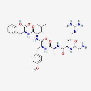 molecular formula C35H51N9O8 B12595132 Glycyl-N~5~-(diaminomethylidene)-L-ornithyl-L-alanyl-L-tyrosyl-L-leucyl-L-phenylalanine CAS No. 873216-07-0