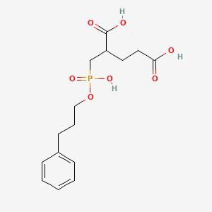 2-{[Hydroxy(3-phenylpropoxy)phosphoryl]methyl}pentanedioic acid