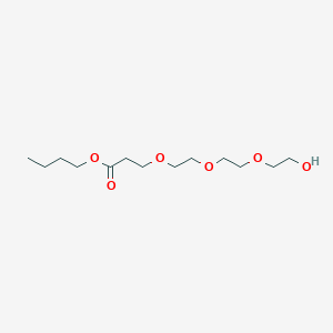 molecular formula C13H26O6 B12595171 Propanoic acid, 3-[2-[2-(2-hydroxyethoxy)ethoxy]ethoxy]-, butyl ester CAS No. 647852-76-4