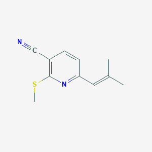 3-Pyridinecarbonitrile, 6-(2-methyl-1-propenyl)-2-(methylthio)-