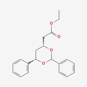 1,3-Dioxane-4-acetic acid, 2,6-diphenyl-, ethyl ester, (4R,6S)-