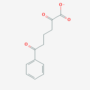 molecular formula C12H11O4- B1259522 2,6-二氧代-6-苯基己酸酯 