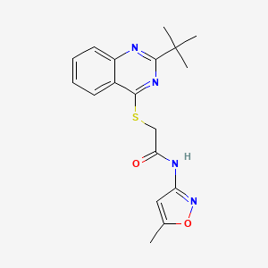 Acetamide,2-[[2-(tert-butyl)-4-quinazolinyl]thio]-N-(5-methyl-3-isoxazolyl)-