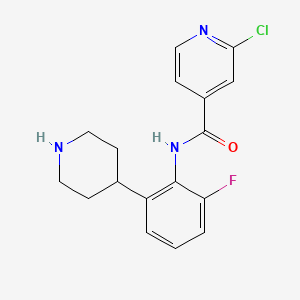 2-Chloro-N-[2-fluoro-6-(piperidin-4-yl)phenyl]pyridine-4-carboxamide