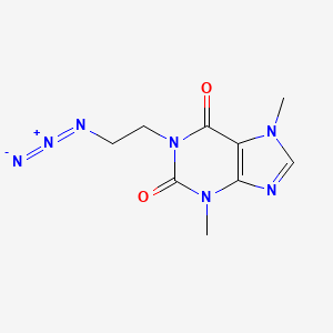 molecular formula C9H11N7O2 B12595257 1-(2-Azidoethyl)-3,7-dimethyl-3,7-dihydro-1H-purine-2,6-dione CAS No. 876860-54-7