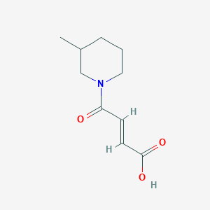 molecular formula C10H15NO3 B12595293 2-Butenoicacid,4-(3-methyl-1-piperidinyl)-4-oxo-(9CI) 