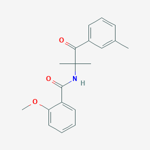 2-Methoxy-N-[2-methyl-1-(3-methylphenyl)-1-oxopropan-2-yl]benzamide