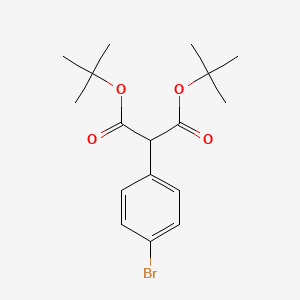 molecular formula C17H23BrO4 B12595304 Di-tert-butyl (4-bromophenyl)propanedioate CAS No. 641638-37-1