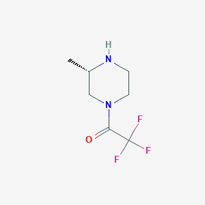 molecular formula C7H11F3N2O B12595316 2,2,2-Trifluoro-1-[(3S)-3-methylpiperazin-1-yl]ethan-1-one CAS No. 612493-84-2