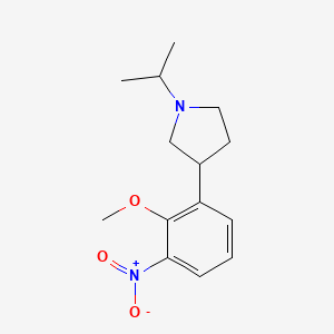 3-(2-Methoxy-3-nitrophenyl)-1-(propan-2-yl)pyrrolidine