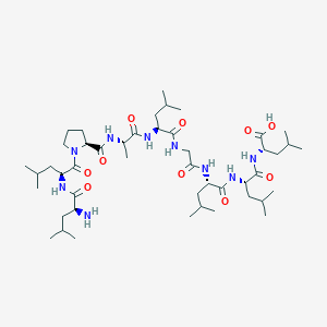 molecular formula C46H83N9O10 B12595331 L-Leucyl-L-leucyl-L-prolyl-L-alanyl-L-leucylglycyl-L-leucyl-L-leucyl-L-leucine CAS No. 649558-70-3