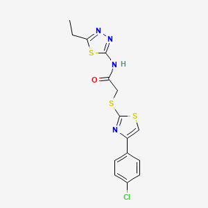 Acetamide,2-[[4-(4-chlorophenyl)-thiazol-2-YL]thio]-N-(5-ethyl-1,3,4-thiadiazol-2-YL)-