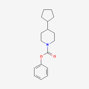 molecular formula C17H23NO2 B12595366 Phenyl 4-cyclopentylpiperidine-1-carboxylate CAS No. 651053-85-9