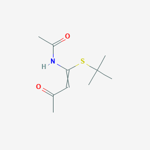 N-[1-(tert-Butylsulfanyl)-3-oxobut-1-en-1-yl]acetamide