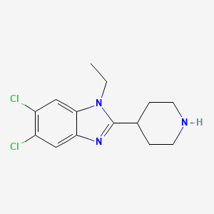 1H-Benzimidazole, 5,6-dichloro-1-ethyl-2-(4-piperidinyl)-