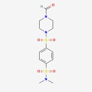 molecular formula C13H19N3O5S2 B12595393 4-(4-Formylpiperazine-1-sulfonyl)-N,N-dimethylbenzene-1-sulfonamide CAS No. 604761-88-8