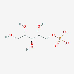 molecular formula C5H11O8P-2 B1259540 5-磷酸木糖醇(2-) 