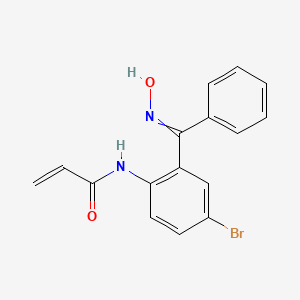 molecular formula C16H13BrN2O2 B12595417 N-{4-Bromo-2-[(hydroxyimino)(phenyl)methyl]phenyl}prop-2-enamide CAS No. 879211-25-3