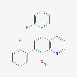 molecular formula C21H13F2NO B12595424 5,7-Bis(2-fluorophenyl)quinolin-8-ol CAS No. 648896-58-6