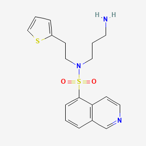 molecular formula C18H21N3O2S2 B12595427 5-Isoquinolinesulfonamide, N-(3-aminopropyl)-N-[2-(2-thienyl)ethyl]- CAS No. 651309-17-0