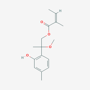 molecular formula C16H22O4 B1259546 8-甲氧基-9-O-安息香酸百里酚 