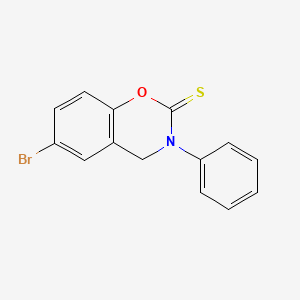 2H-1,3-Benzoxazine-2-thione, 6-bromo-3,4-dihydro-3-phenyl-