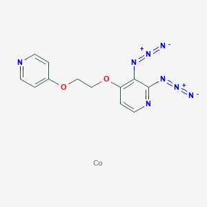 molecular formula C12H10CoN8O2 B12595476 Cobalt;2,3-diazido-4-(2-pyridin-4-yloxyethoxy)pyridine CAS No. 876028-95-4