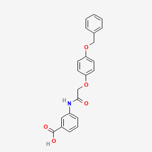 molecular formula C22H19NO5 B12595489 3-{2-[4-(Benzyloxy)phenoxy]acetamido}benzoic acid CAS No. 649774-06-1